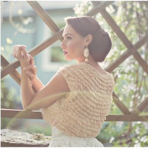 NWOT Anthro / BHLDN Blush Dress Topper by Moyna